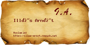 Illés Arnót névjegykártya